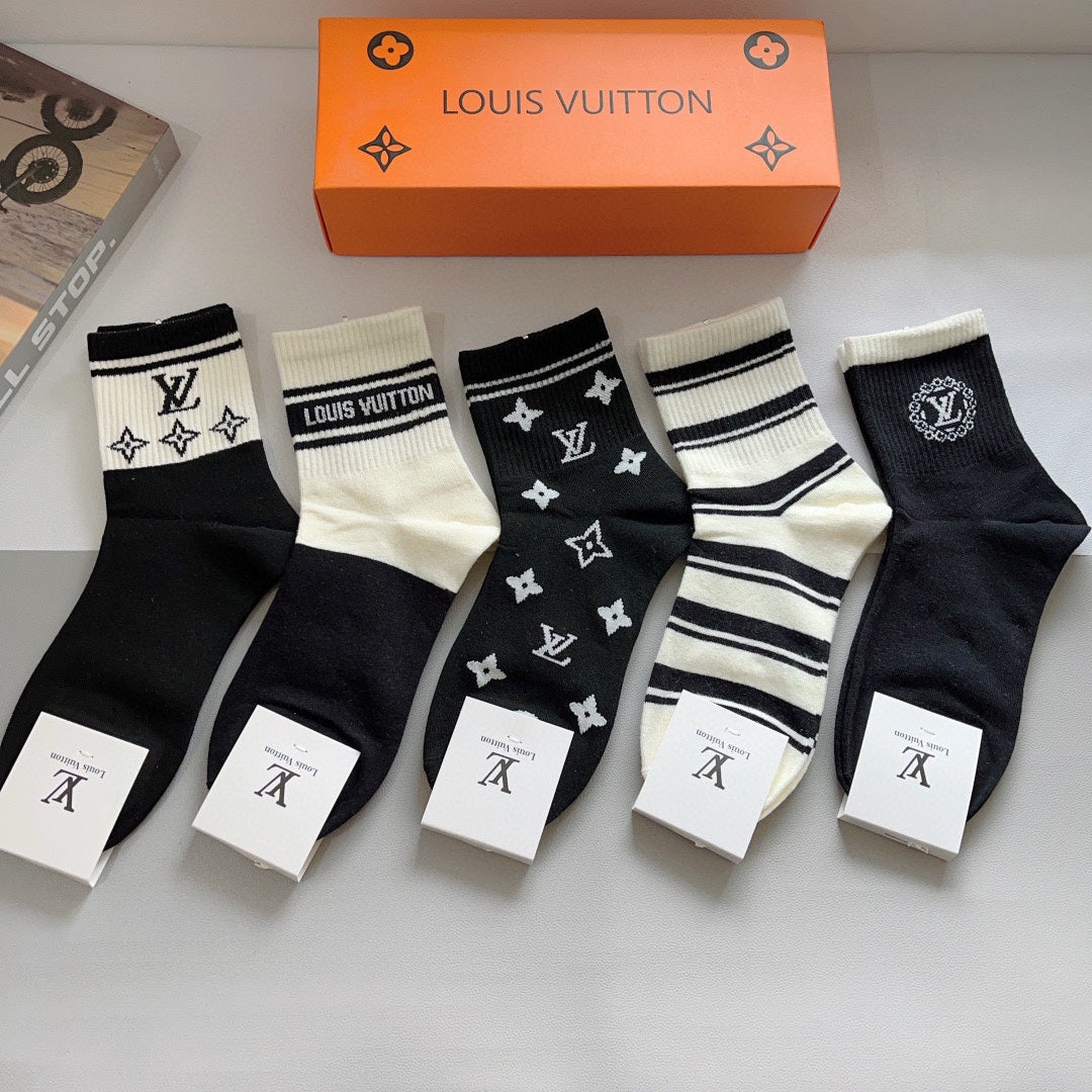 LOUIS VUITTON LOW-CUT SOCKS 407991 (1 BOX)
