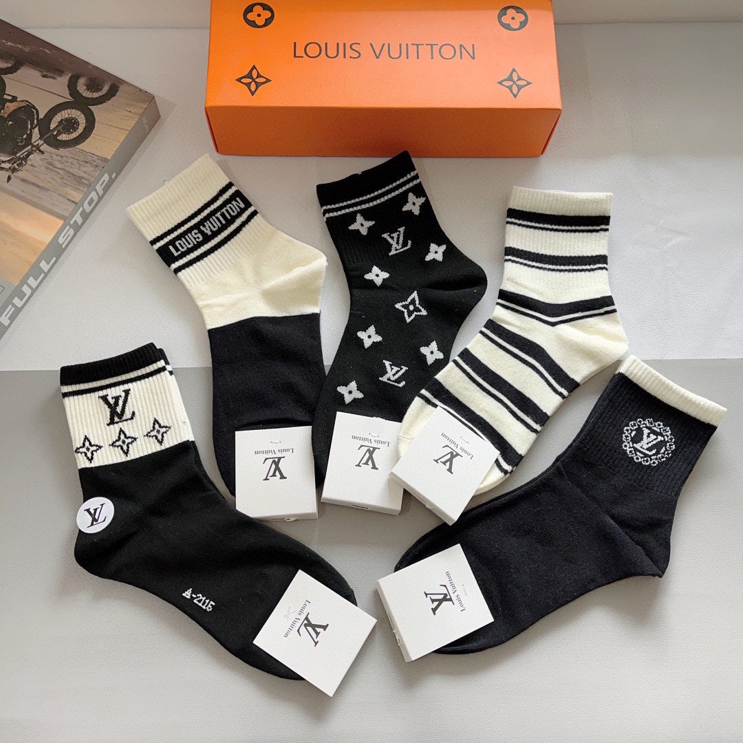 LOUIS VUITTON LOW-CUT SOCKS 407991 (1 BOX)