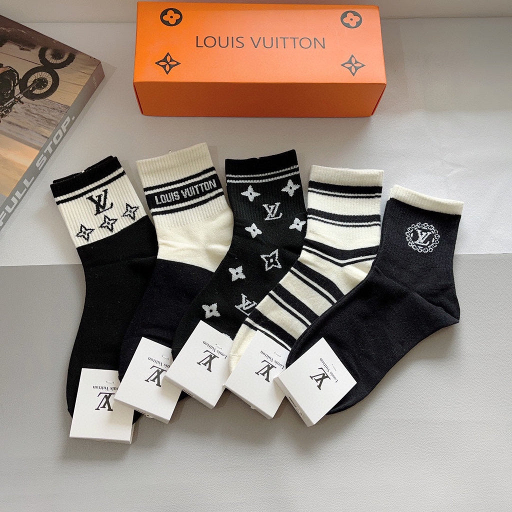 LOUIS VUITTON LOW-CUT SOCKS 407991 (1 BOX)