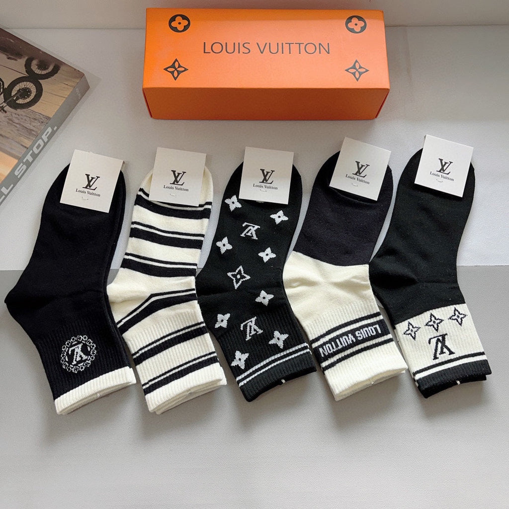 LOUIS VUITTON LOW-CUT SOCKS 407991 (1 BOX)
