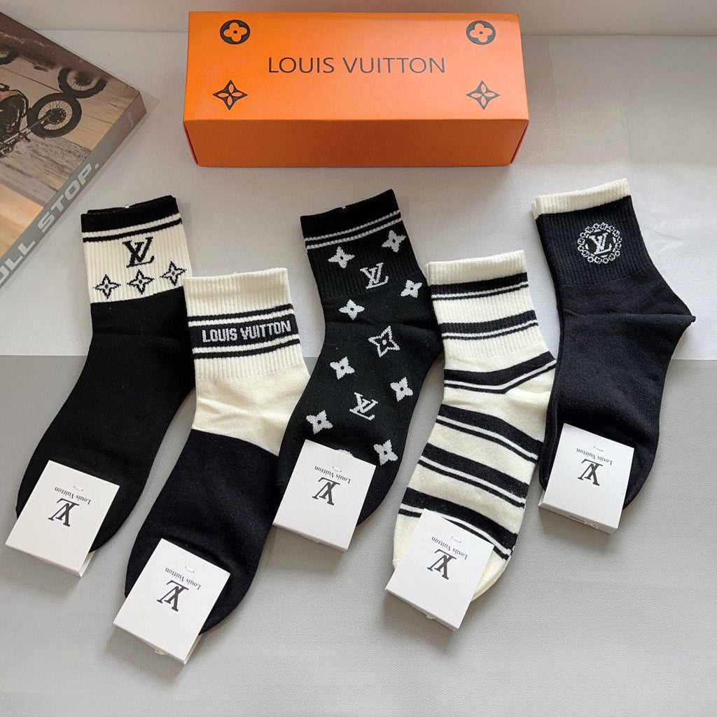 LOUIS VUITTON LOW-CUT SOCKS 407991 (1 BOX)