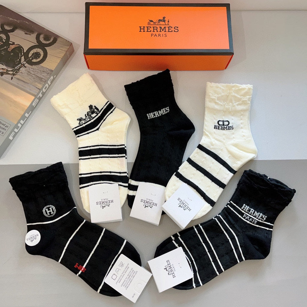 HERMES LOW-CUT SOCKS 408000 (1 BOX)