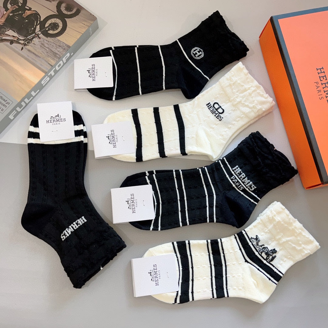 HERMES LOW-CUT SOCKS 408000 (1 BOX)
