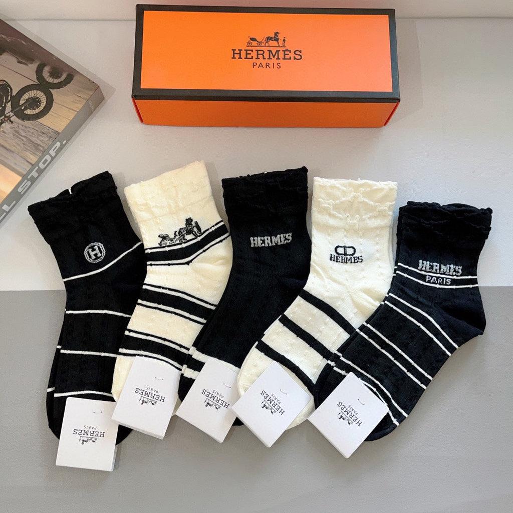 HERMES LOW-CUT SOCKS 408000 (1 BOX)