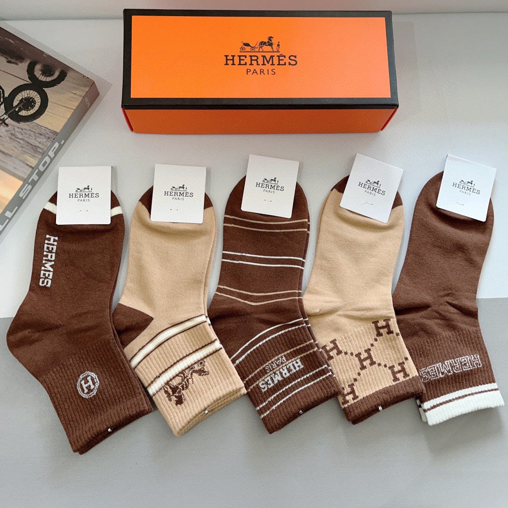 HERMES LOW-CUT SOCKS 408002 (1 BOX)