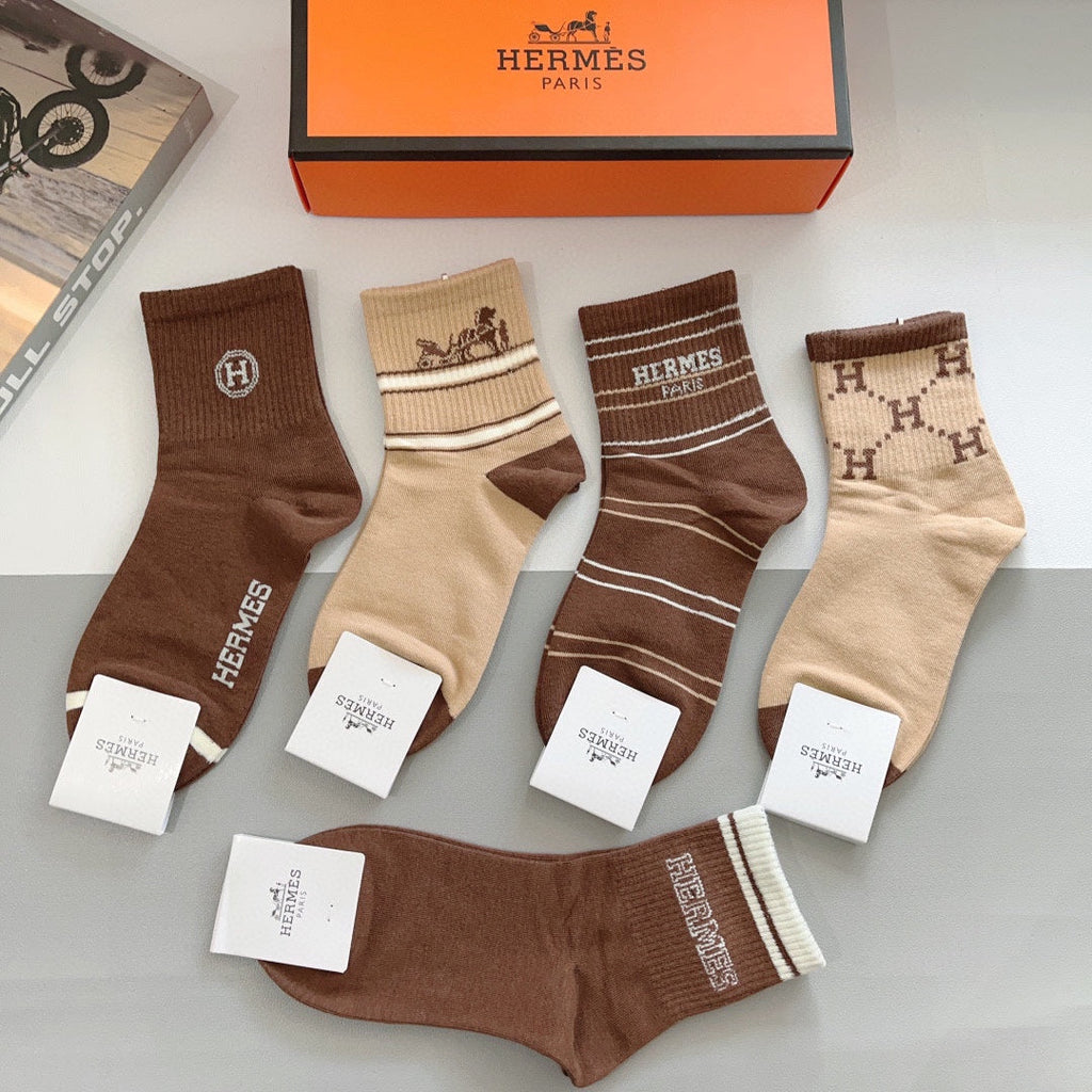 HERMES LOW-CUT SOCKS 408002 (1 BOX)