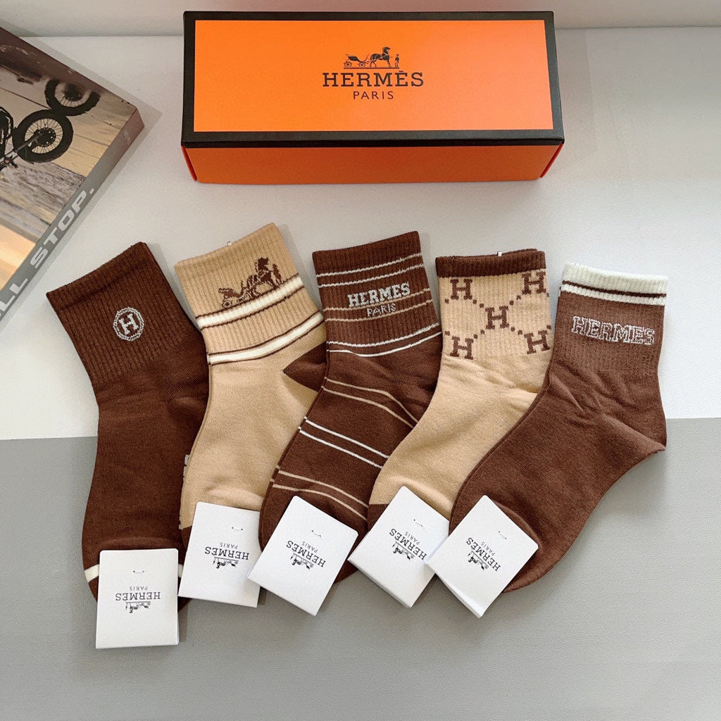 HERMES LOW-CUT SOCKS 408002 (1 BOX)