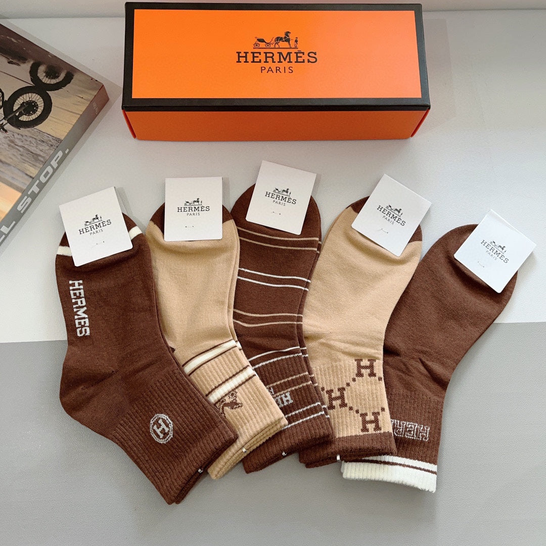 HERMES LOW-CUT SOCKS 408002 (1 BOX)