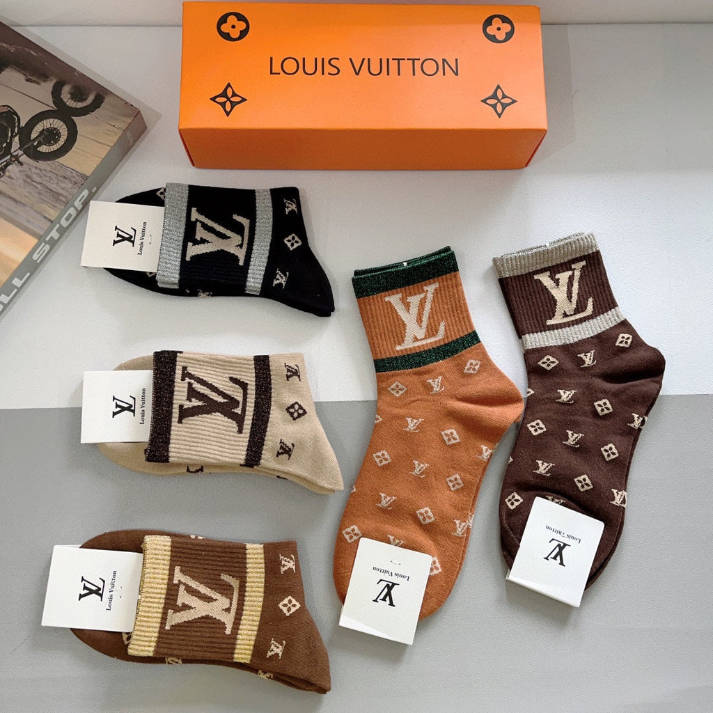 LOUIS VUITTON LOW-CUT SOCKS 411028 (1 BOX)