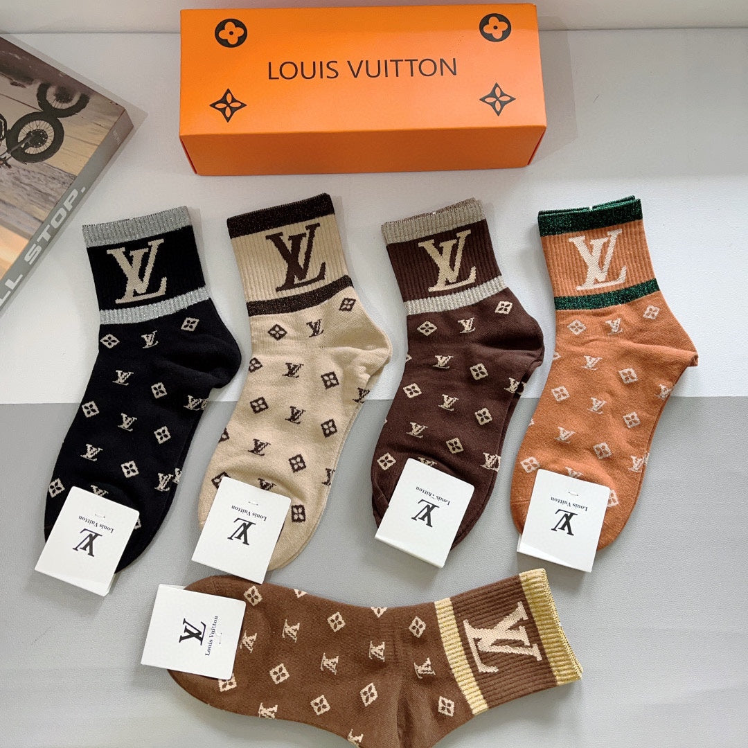 LOUIS VUITTON LOW-CUT SOCKS 411028 (1 BOX)