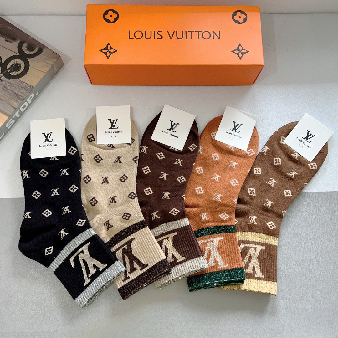 LOUIS VUITTON LOW-CUT SOCKS 411028 (1 BOX)