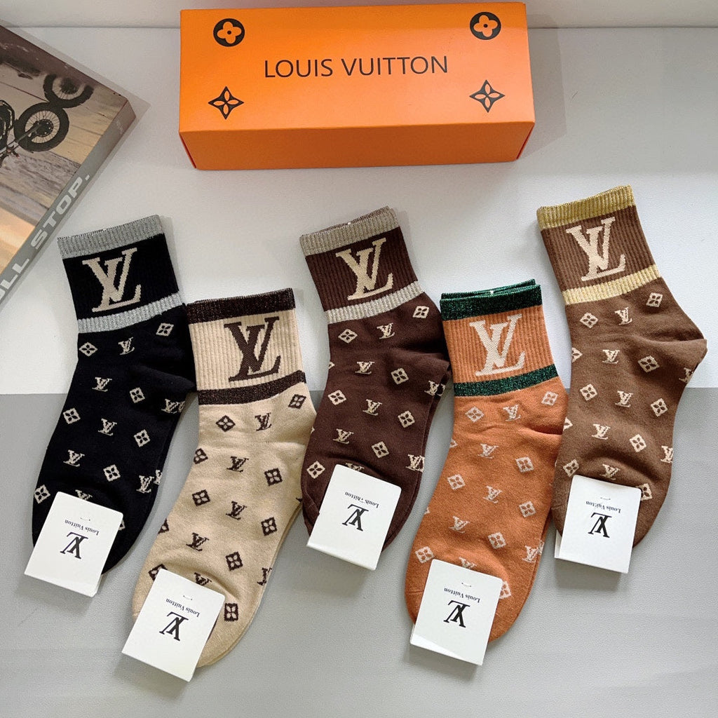 LOUIS VUITTON LOW-CUT SOCKS 411028 (1 BOX)