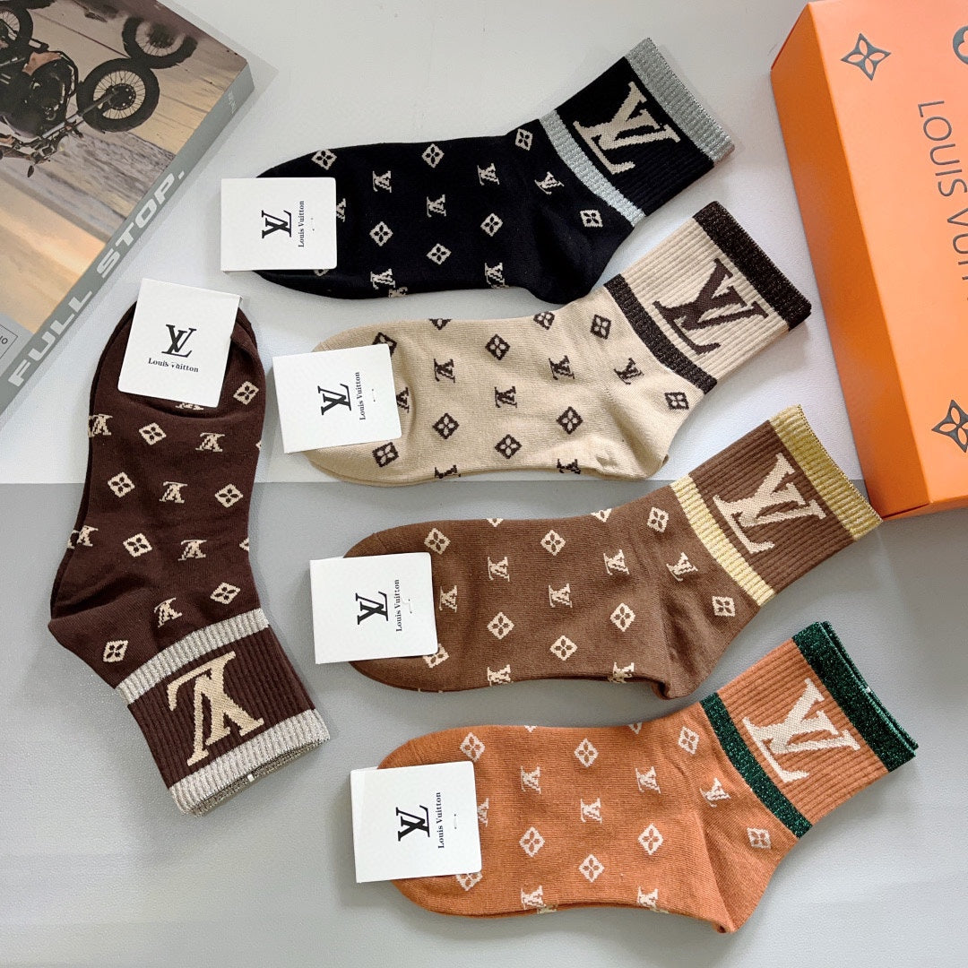 LOUIS VUITTON LOW-CUT SOCKS 411028 (1 BOX)