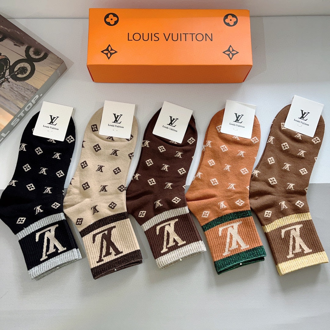 LOUIS VUITTON LOW-CUT SOCKS 411028 (1 BOX)