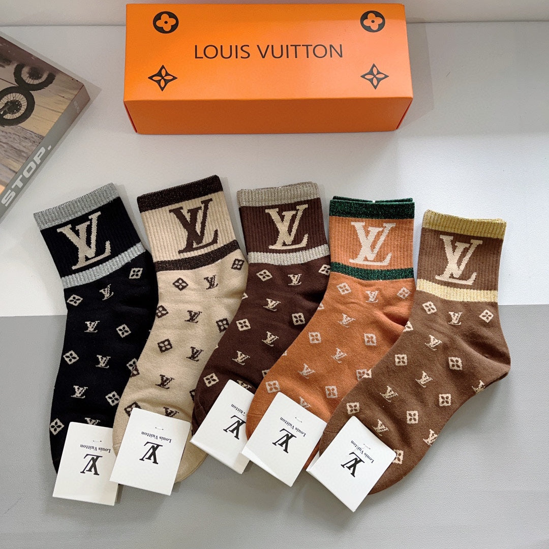 LOUIS VUITTON LOW-CUT SOCKS 411028 (1 BOX)