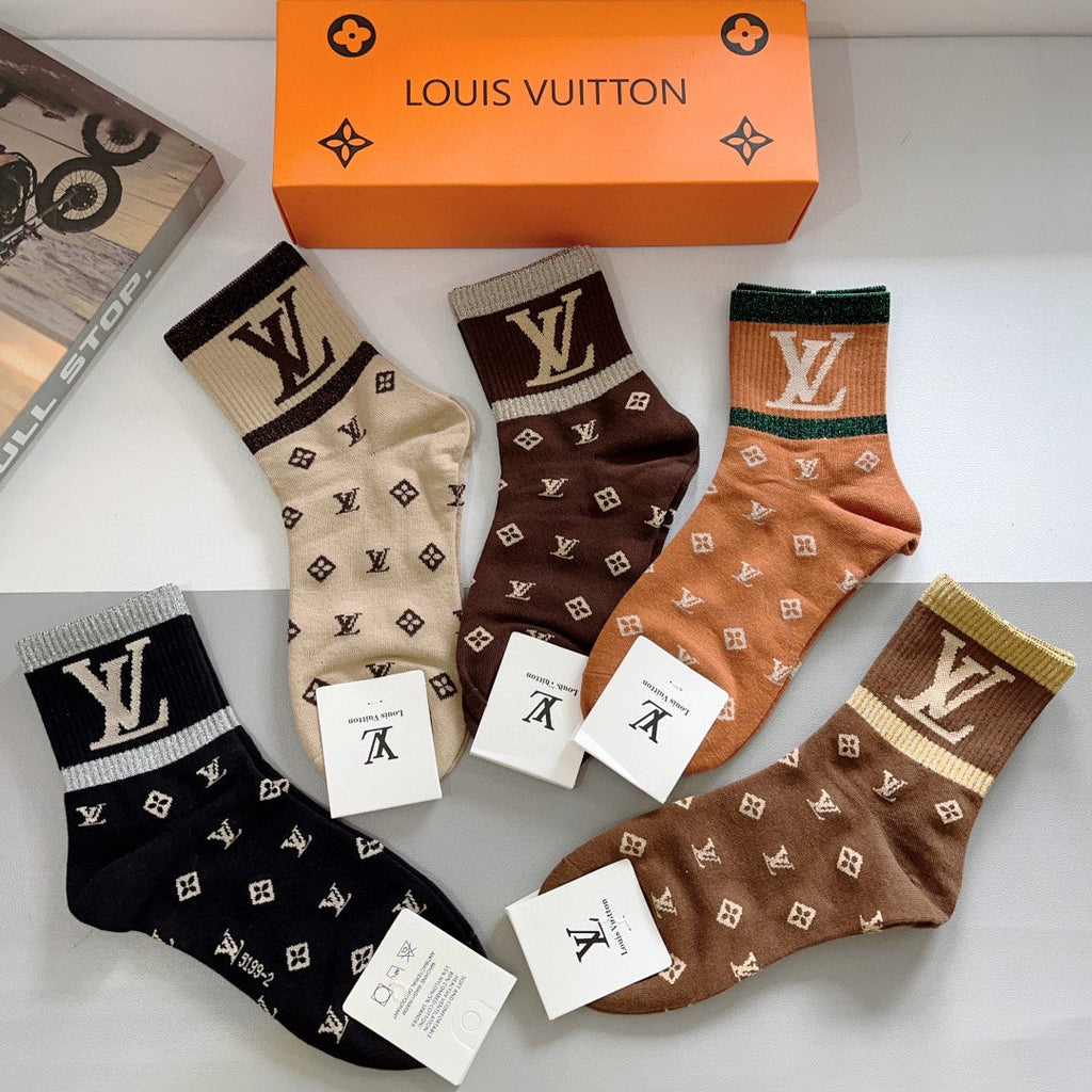 LOUIS VUITTON LOW-CUT SOCKS 411028 (1 BOX)