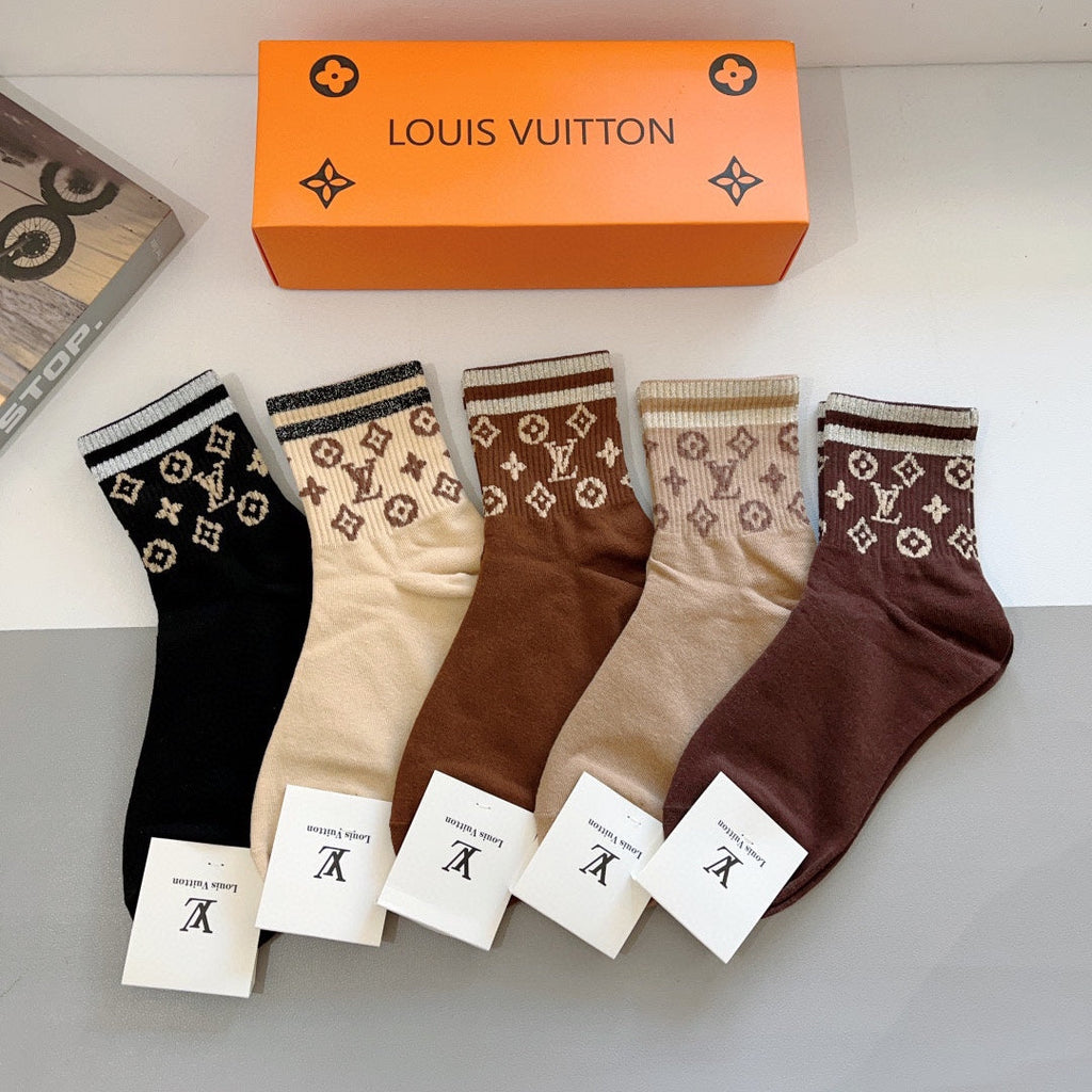 LOUIS VUITTON LOW-CUT SOCKS 411033 (1 BOX)