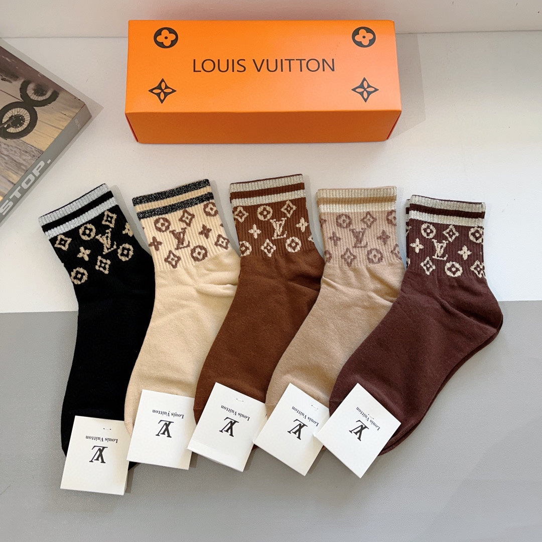 LOUIS VUITTON LOW-CUT SOCKS 411033 (1 BOX)