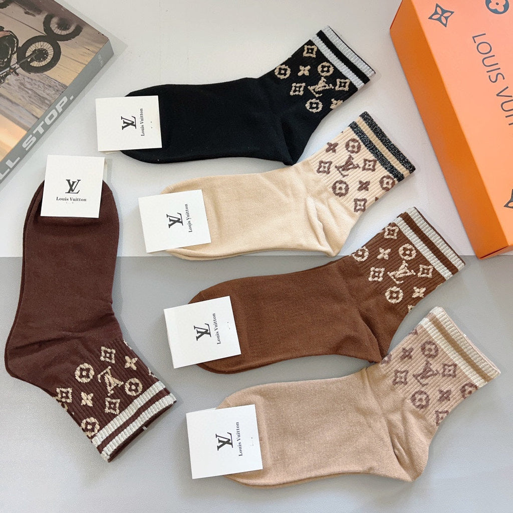 LOUIS VUITTON LOW-CUT SOCKS 411033 (1 BOX)