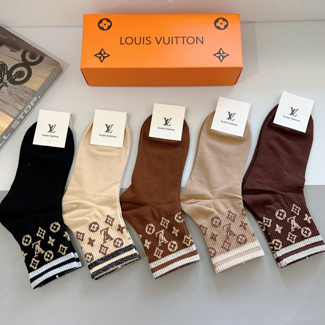LOUIS VUITTON LOW-CUT SOCKS 411033 (1 BOX)