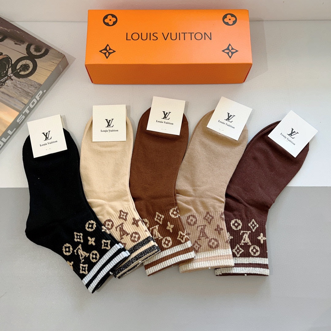 LOUIS VUITTON LOW-CUT SOCKS 411033 (1 BOX)
