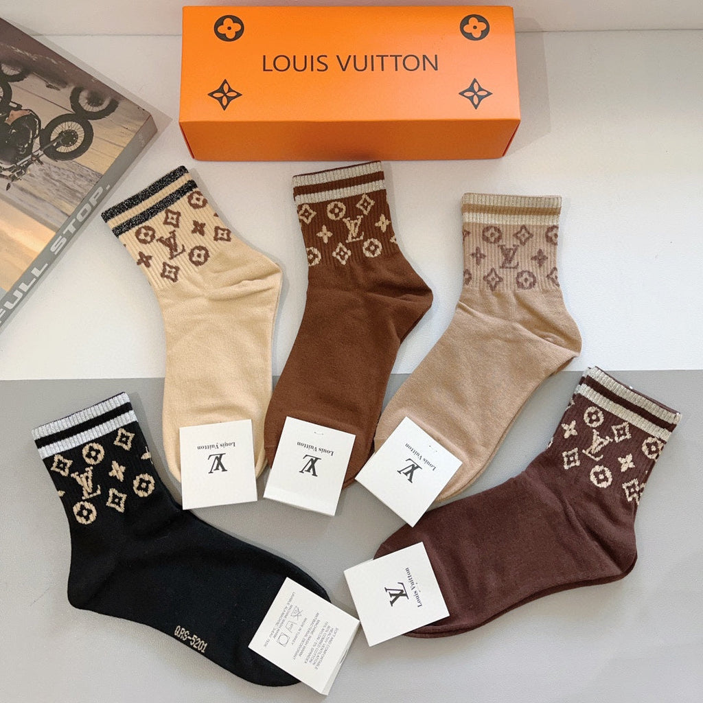LOUIS VUITTON LOW-CUT SOCKS 411033 (1 BOX)