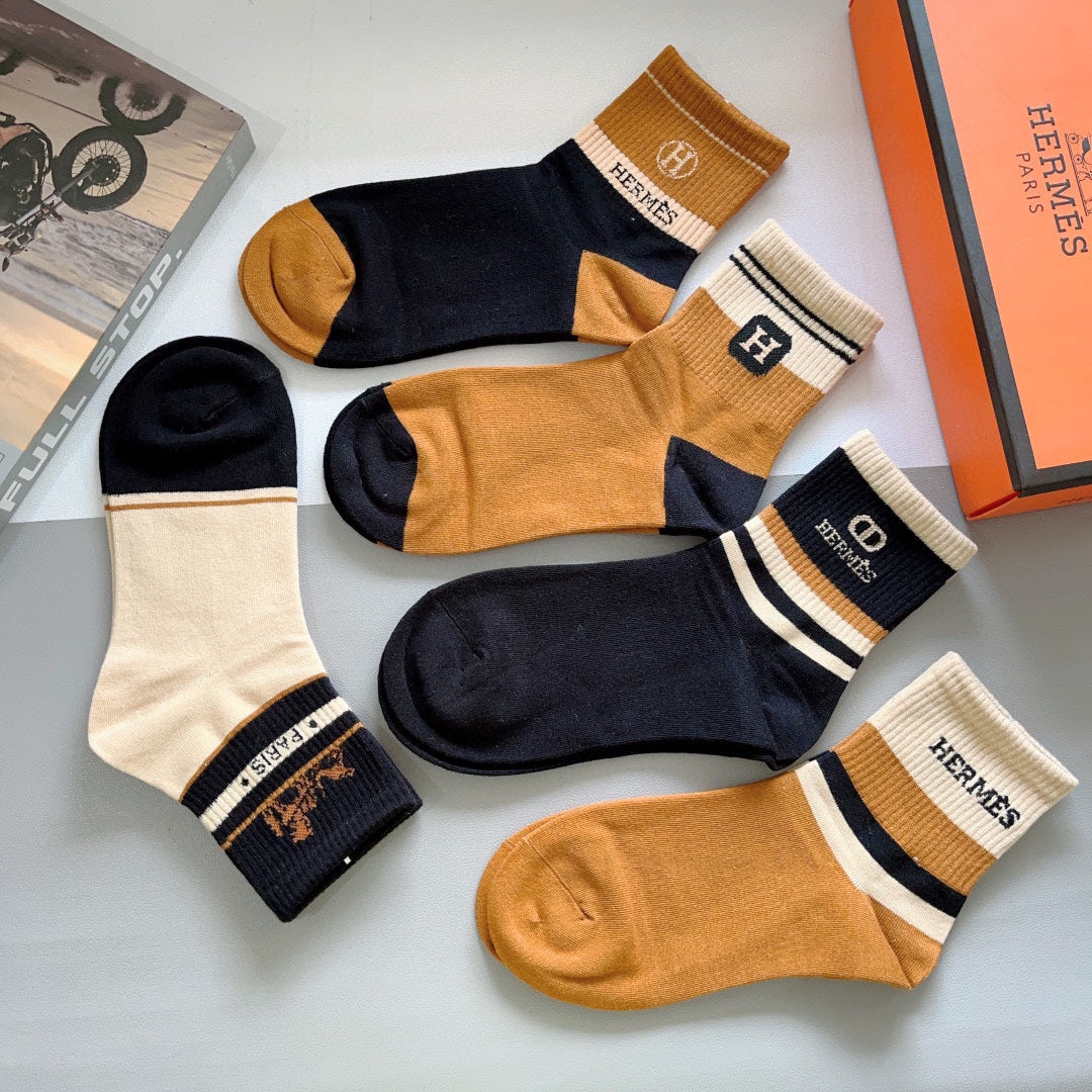 HERMES LOW-CUT SOCKS 412631 (1 BOX)