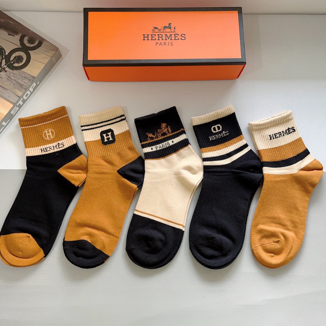 HERMES LOW-CUT SOCKS 412631 (1 BOX)