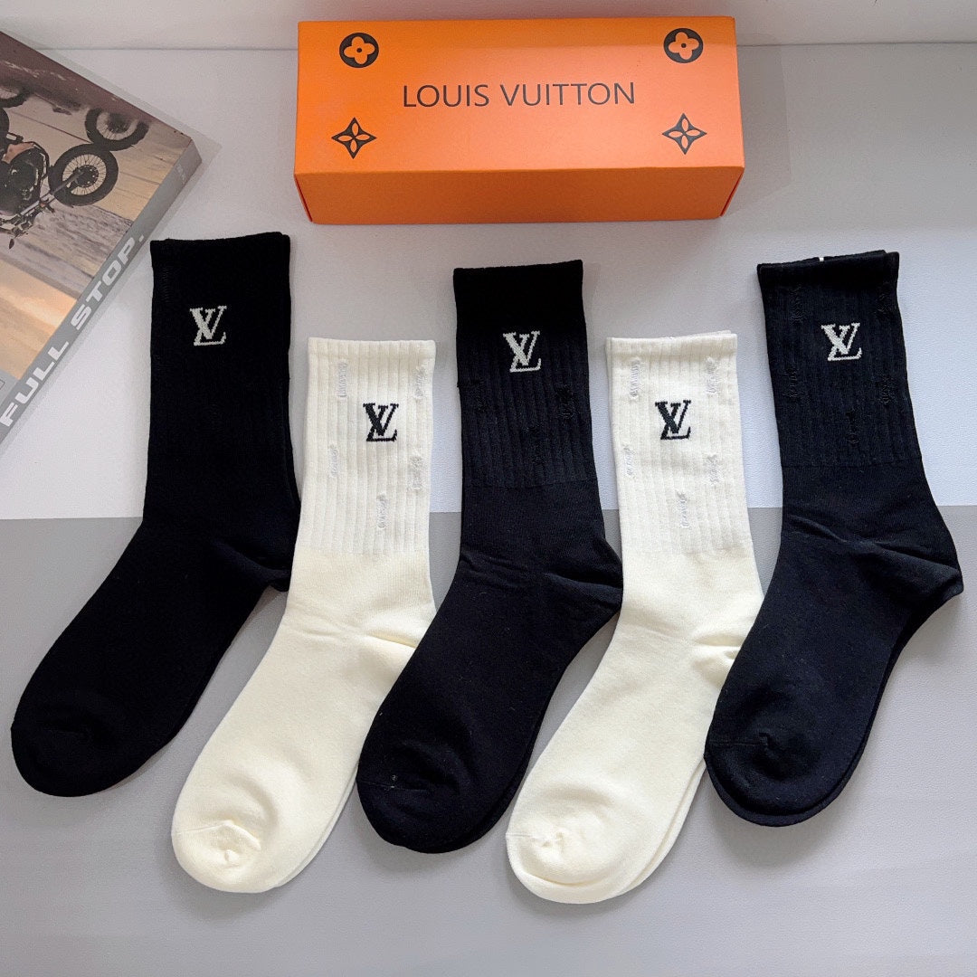LOUIS VUITTON CREW SOCKS 412634 (1 BOX)