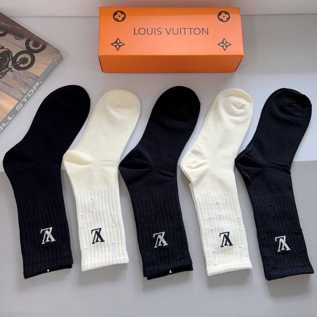 LOUIS VUITTON CREW SOCKS 412634 (1 BOX)