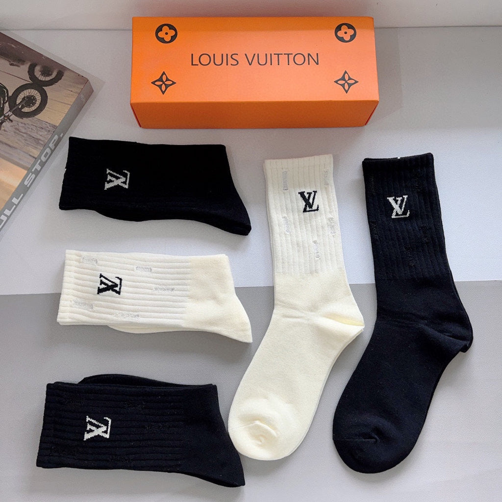 LOUIS VUITTON CREW SOCKS 412634 (1 BOX)
