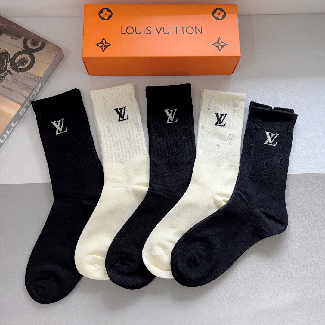 LOUIS VUITTON CREW SOCKS 412634 (1 BOX)