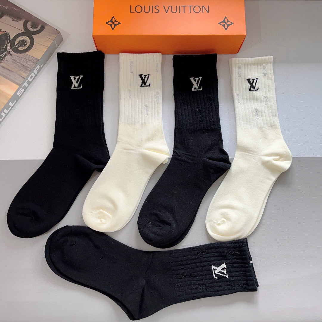 LOUIS VUITTON CREW SOCKS 412634 (1 BOX)