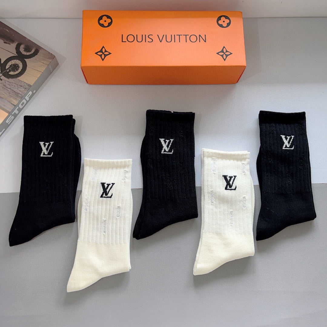 LOUIS VUITTON CREW SOCKS 412634 (1 BOX)