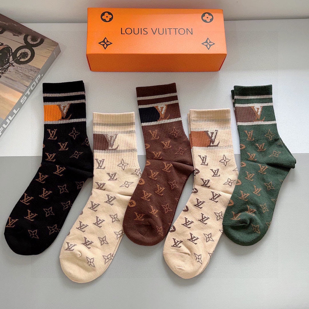 LOUIS VUITTON CREW SOCKS 412651 (1 BOX)