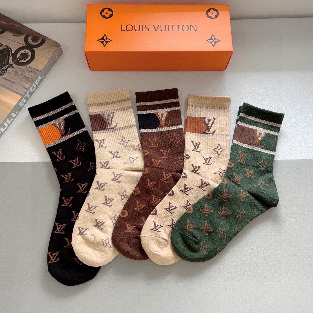 LOUIS VUITTON CREW SOCKS 412651 (1 BOX)