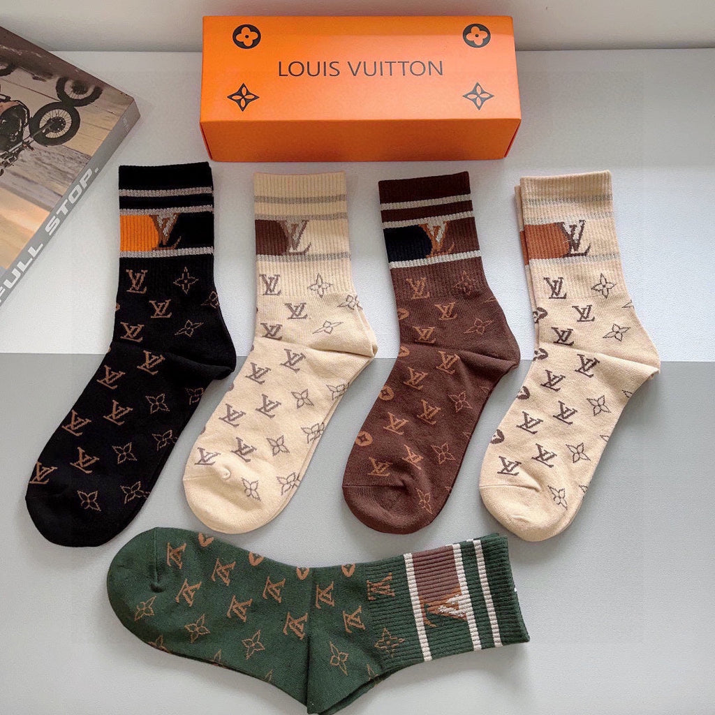 LOUIS VUITTON CREW SOCKS 412651 (1 BOX)