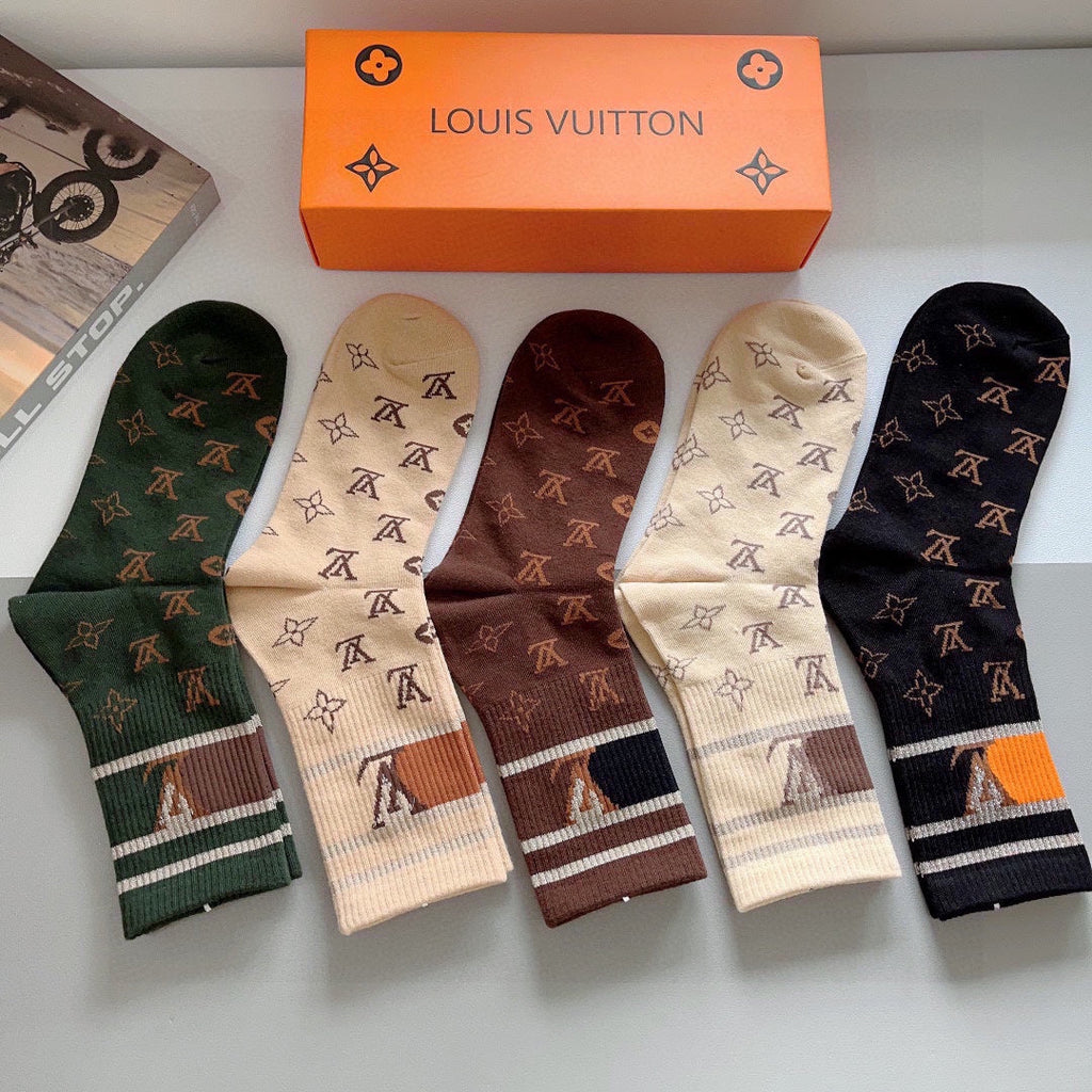 LOUIS VUITTON CREW SOCKS 412651 (1 BOX)
