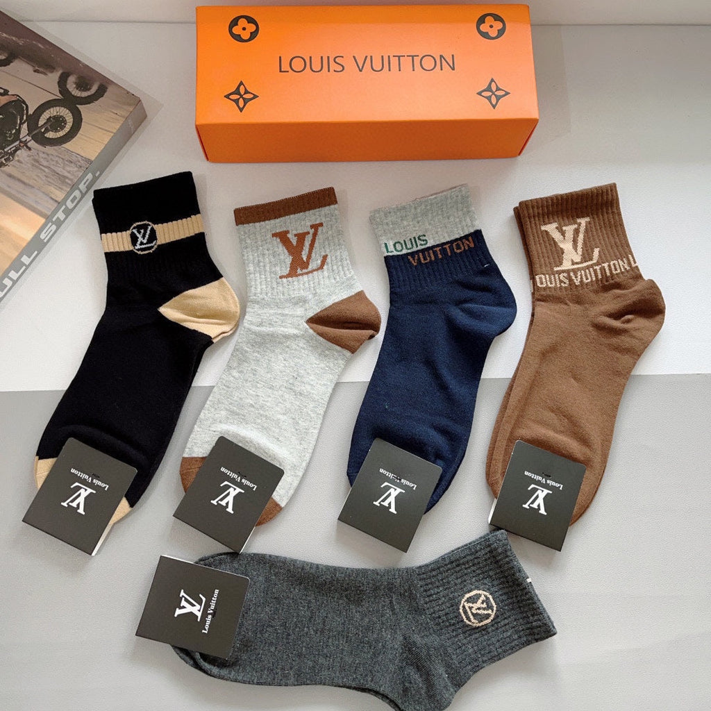 LOUIS VUITTON LOW-CUT SOCKS 414590 (1 BOX)