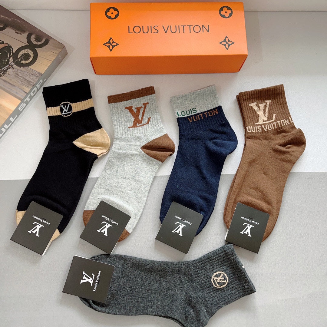 LOUIS VUITTON LOW-CUT SOCKS 414590 (1 BOX)