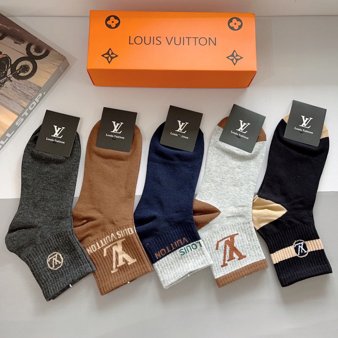 LOUIS VUITTON LOW-CUT SOCKS 414590 (1 BOX)