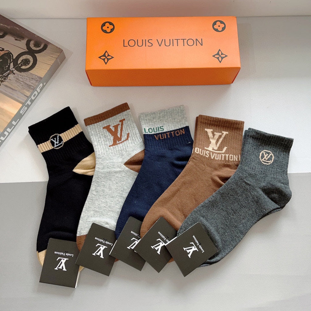 LOUIS VUITTON LOW-CUT SOCKS 414590 (1 BOX)