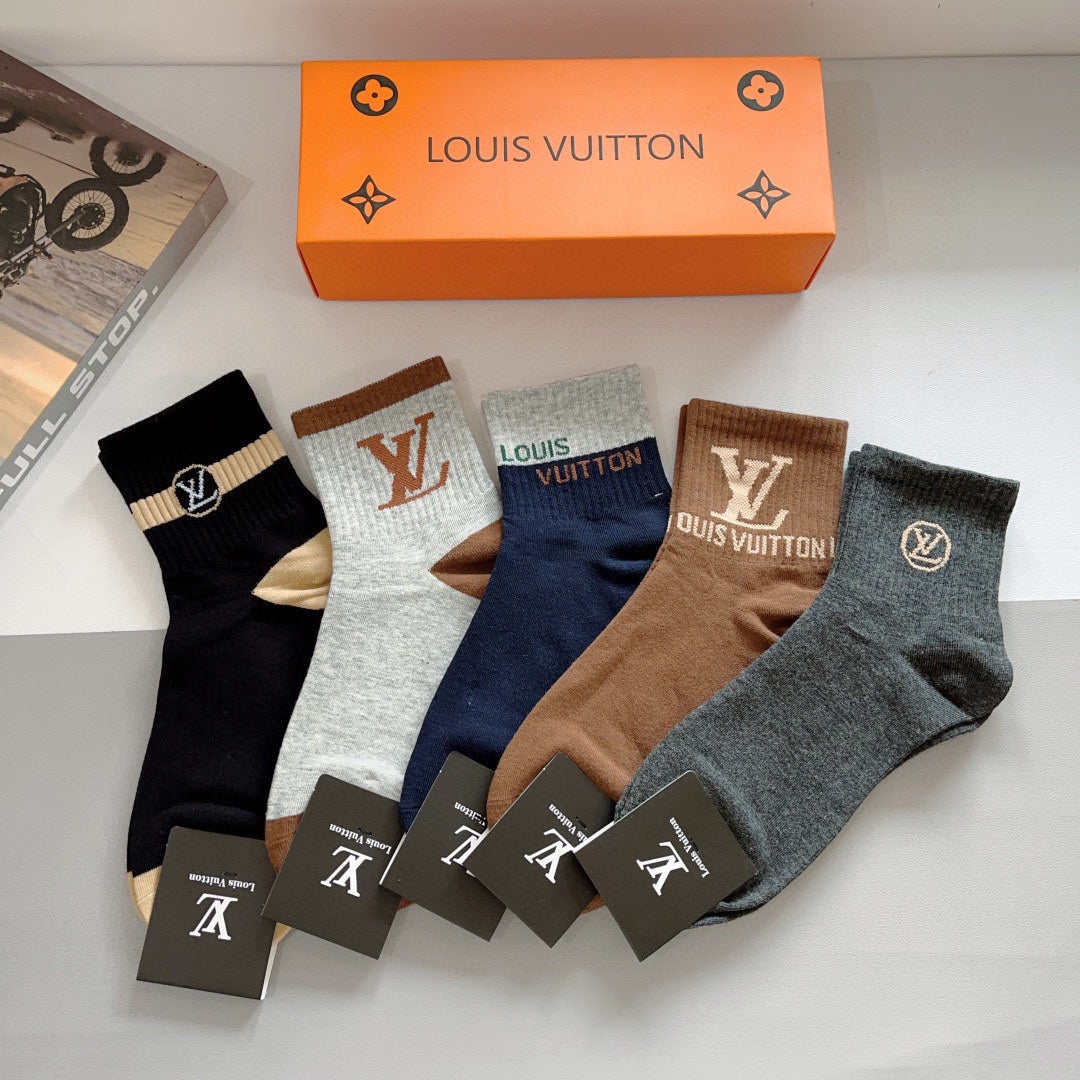 LOUIS VUITTON LOW-CUT SOCKS 414590 (1 BOX)