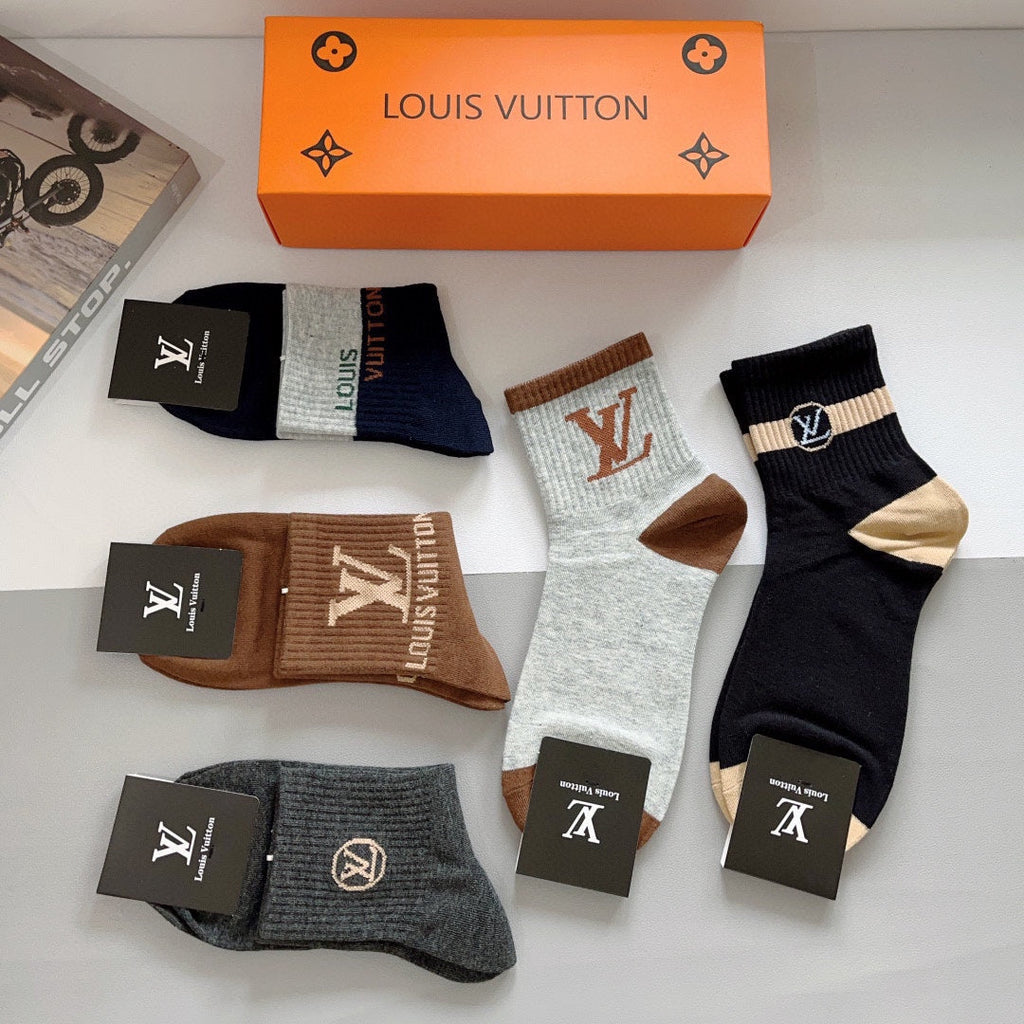 LOUIS VUITTON LOW-CUT SOCKS 414590 (1 BOX)