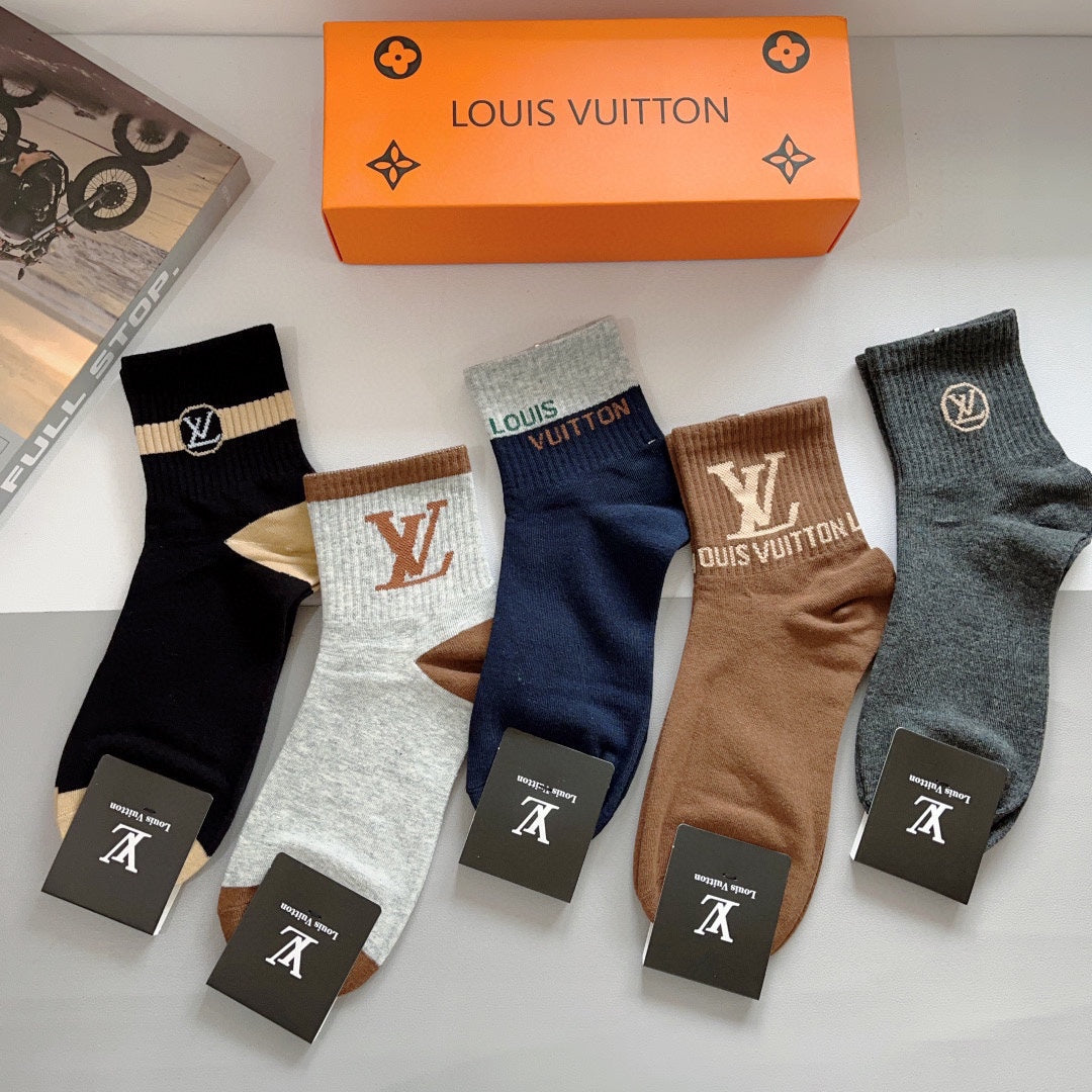 LOUIS VUITTON LOW-CUT SOCKS 414590 (1 BOX)