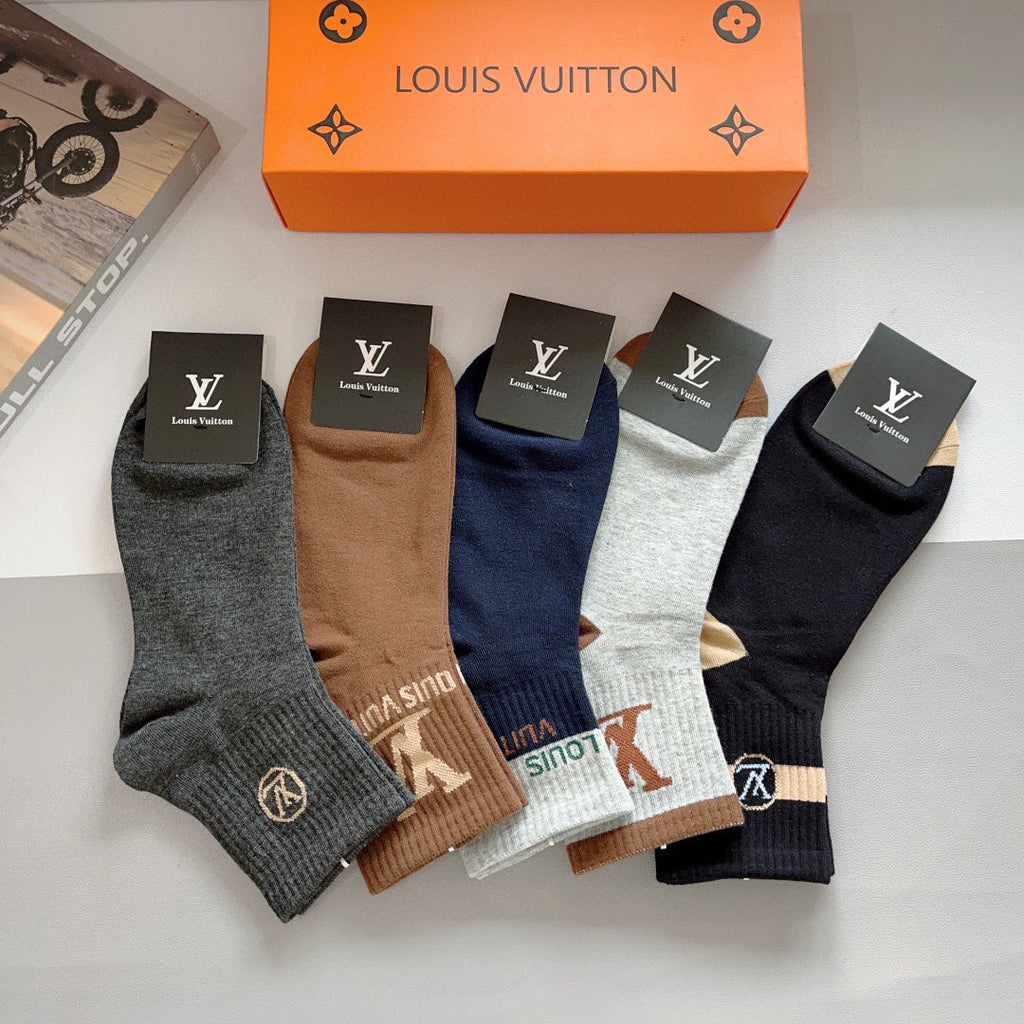 LOUIS VUITTON LOW-CUT SOCKS 414590 (1 BOX)