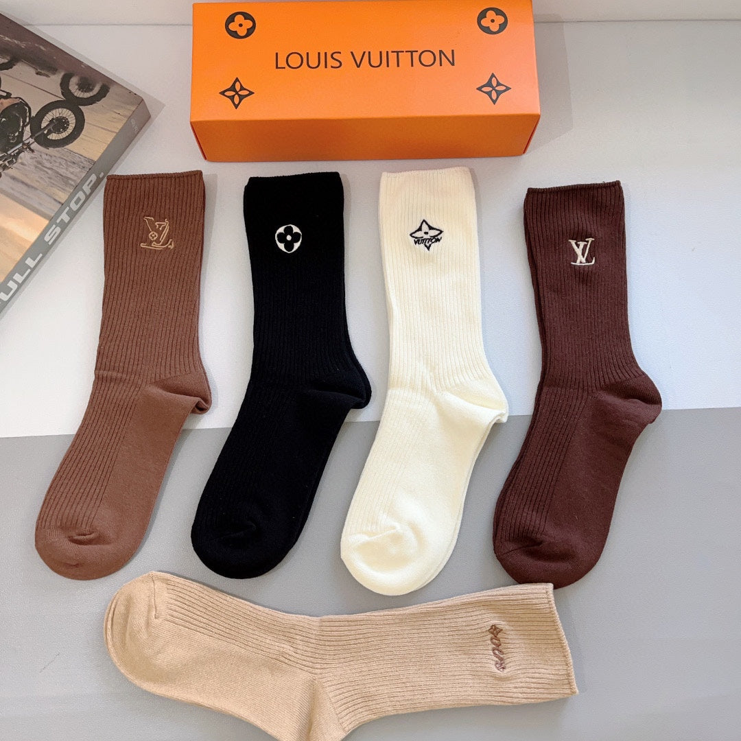 LOUIS VUITTON CREW SOCKS 414597 (1 BOX)