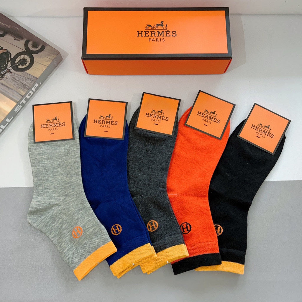 HERMES LOW-CUT SOCKS 417498 (1 BOX)