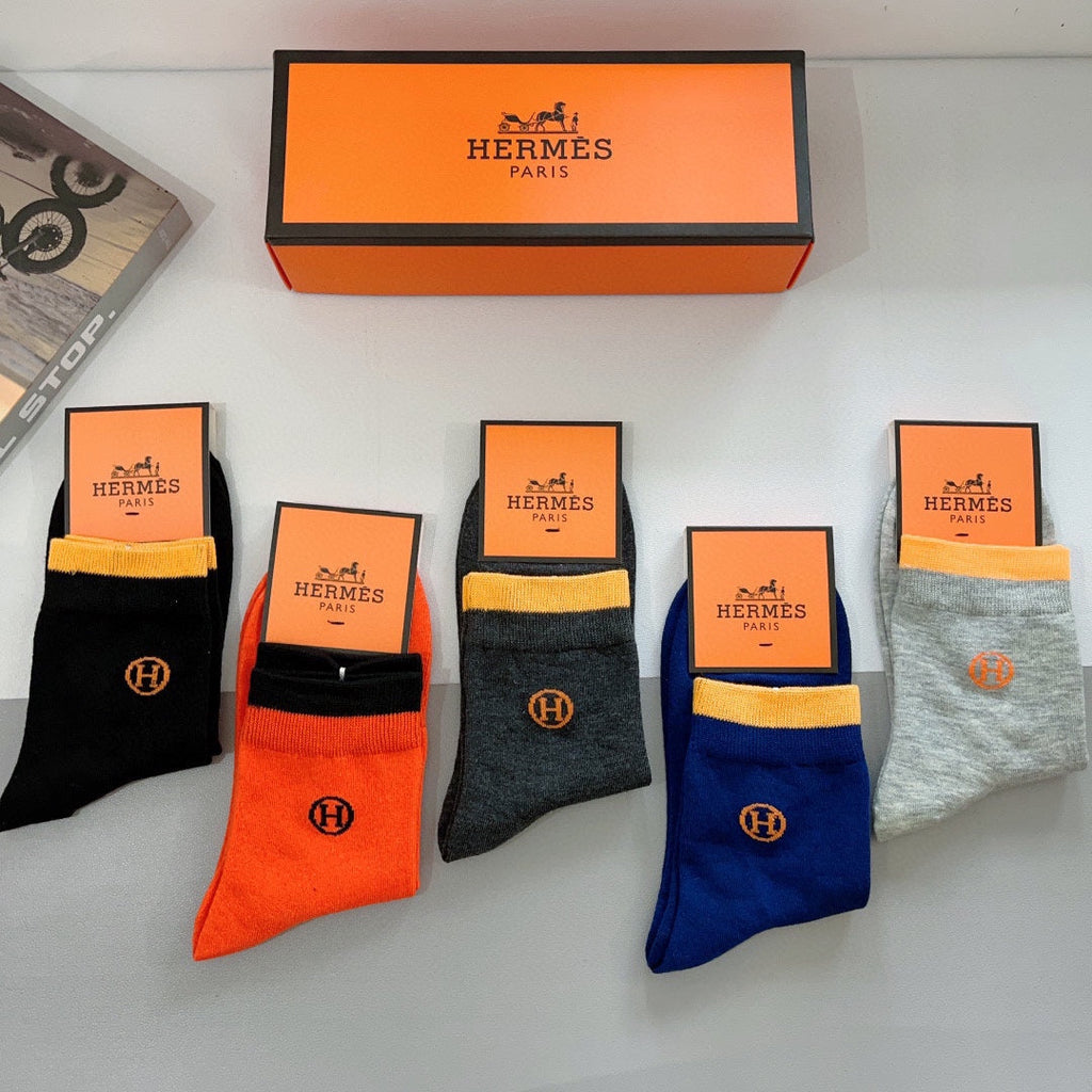 HERMES LOW-CUT SOCKS 417498 (1 BOX)