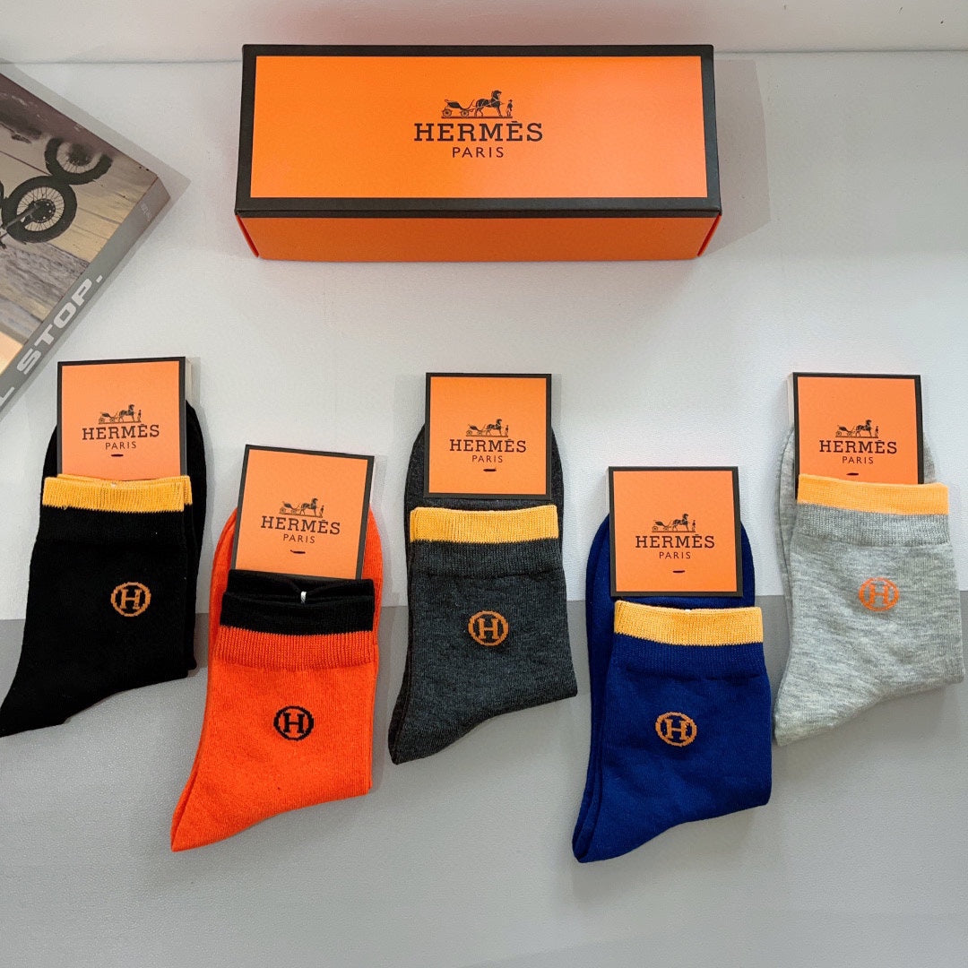 HERMES LOW-CUT SOCKS 417498 (1 BOX)